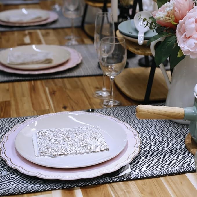 Pink Round Charger Plates, 13 Inch Metallic Chargers - Image 8