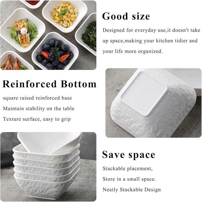 Kyraton Dip Bowls Set 6pcs 6oz, Condiment Server - Image 4
