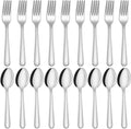 Unokit 36-Piece Spoons and Forks Set Silverware Set by Unokit