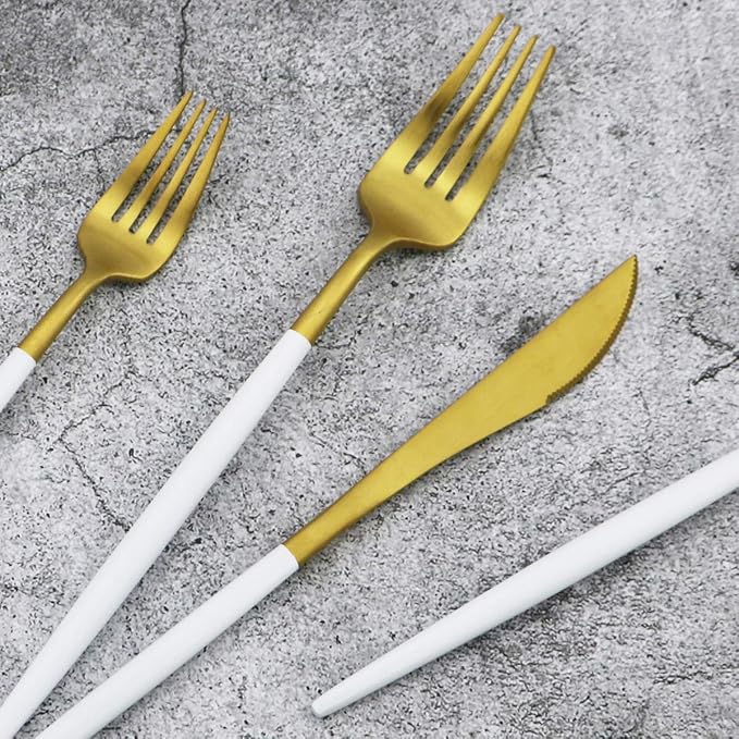 20-Piece 18/10 Stainless Steel Flatware Silverware, Luxury Dinnerware Set - Image 3