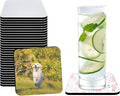 18 PCS Sublimation Coasters Blanks Bulk, 4x4 Inch Square Blank Cup Mat Rubber by ORJ