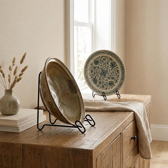 Artliving (4 Pack Black Display Stand Easel Iron Bowl Stands - Image 5