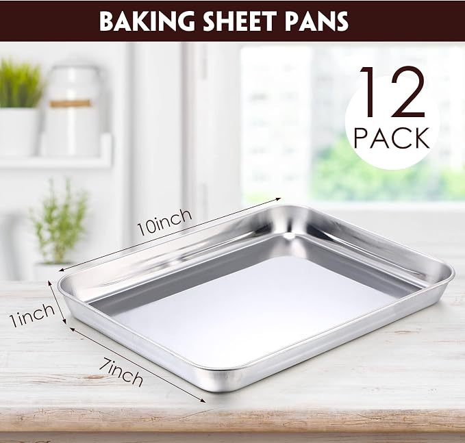 Zopeal 12 Pcs Metal Serving Trays - Image 2