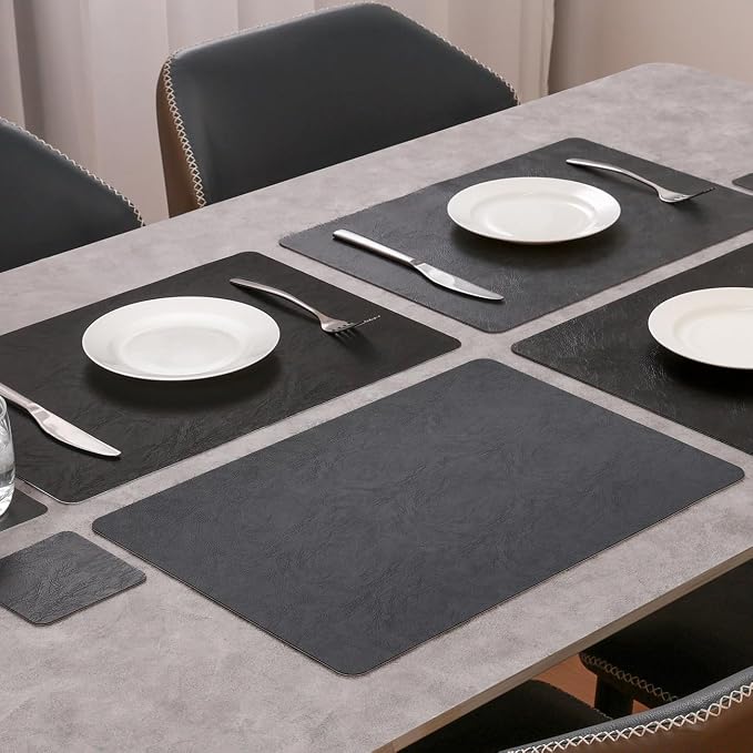 Vinyl Placemats Set of 4, Dual Sided Place Mats - Image 3