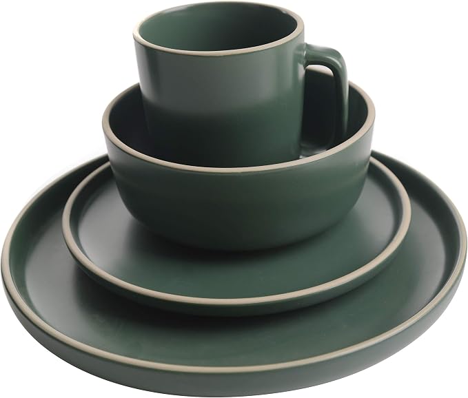 Gibson Home Zuma 16 Piece Round Kitchen Dinnerware Set, Service - Image 3