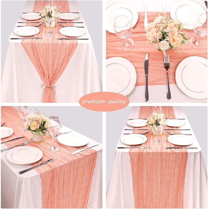 12 Pack Cheesecloth Table Runner 35x72 Inch Boho Gauze Table Runner Rustic - Image 5