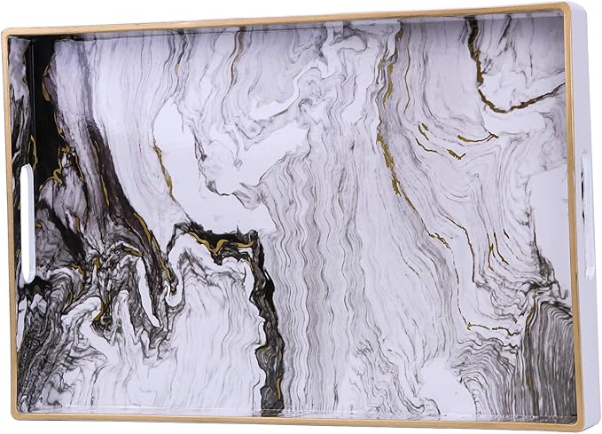 Decorative Tray, Marbling Plastic Tray by Zosenley