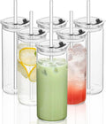 KEMORELA 6-Pack 18oz Large Round Glass Cups by KEMORELA