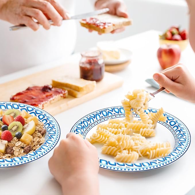 Clawsoff 8.5 Inch 280 Count Paper Plates Heavy Duty Disposable Plates Blue | - Image 6