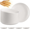 Quatish 16 PCS Unbreakable Reusable Plastic Plates, 8 inch Dishwasher & by Quatish