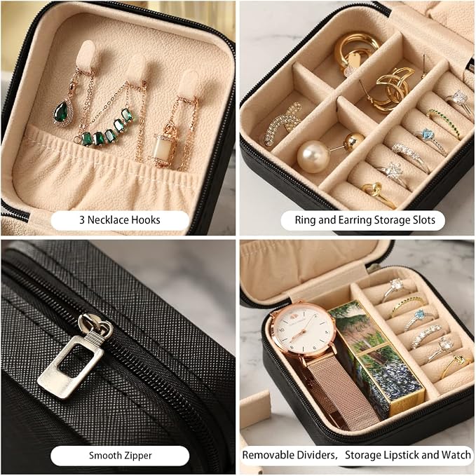 ZPROW Travel Jewelry Case, Mini Portable Jewelry Travel Boxes, Small Jewelry - Image 5