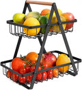 mahueeol 2-Tier Metal Fruit Basket by mahueeol