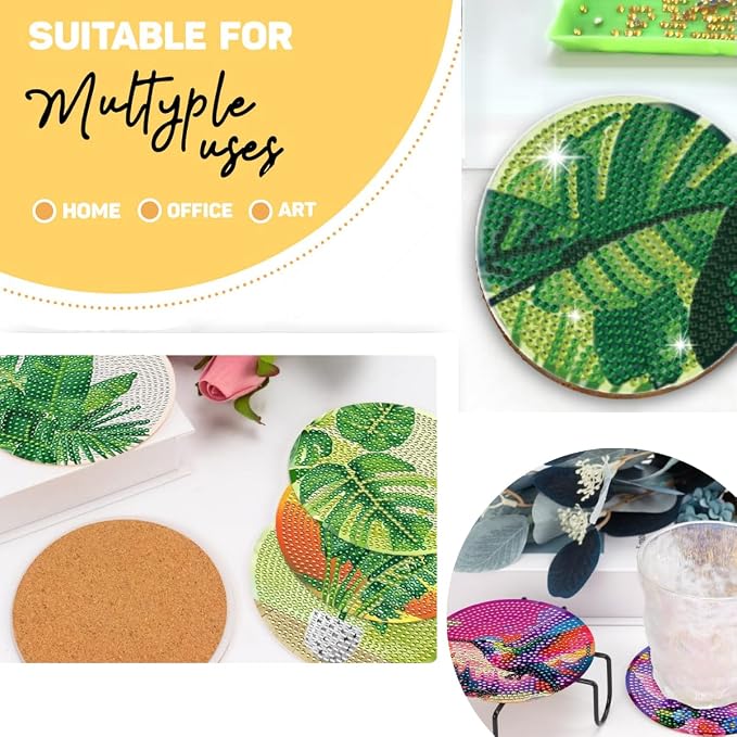 10 Pcs Leaves Shaped Diamond Painting Kits, Diamond Painting Kits - Image 2