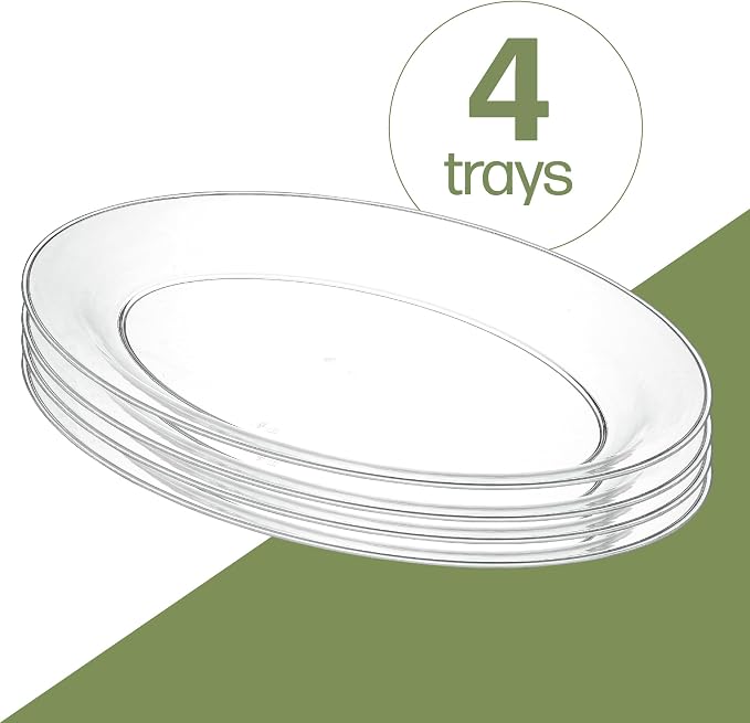 Clear Plastic Oval Serving Trays - Image 6