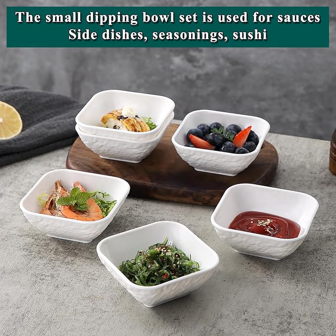 Kyraton Dip Bowls Set 6pcs 6oz, Condiment Server - Image 3