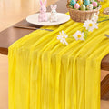 Cheesecloth Table Runner Summer Boho Wedding Birthday Party Home Decor | Yellow by Socomi