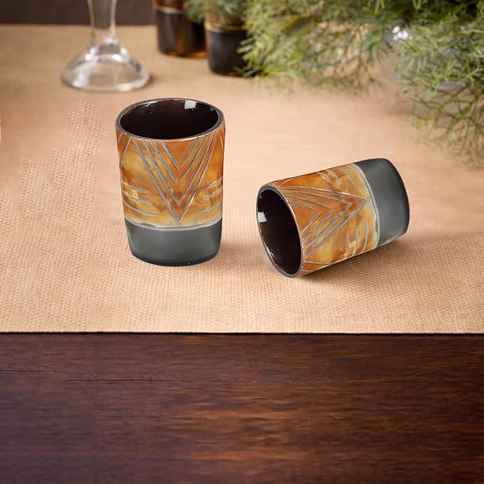 Handicrafts Home Viking Horn Shot Glasses Set of 8, Handmade Natural Ox Horn - Image 8