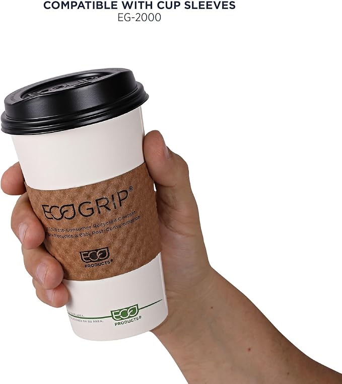 ECO PRODUCTS GreenStripe Disposable Paper Hot Cups, 20 oz, Paper To-Go Cups - Image 7