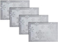 PIGCHCY Christmas Placemats Snowflake Woven Heat Resistant Placemats Washable by PIGCHCY