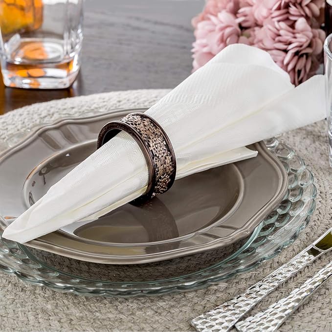 Creative Scents Dublin Brown Napkin Rings Set of 6 - Image 2