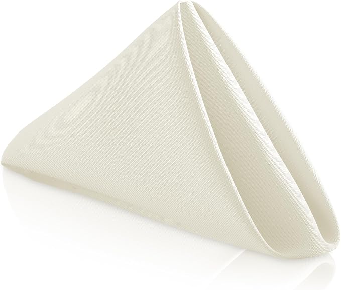 Lann's Linens Set of 12 Cloth Dinner Napkins, 20-inch Polyester Napkins by LannsLinens
