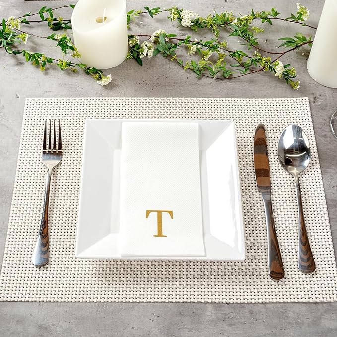 Luxenap 15.8 X 7.9 Inch Linen-Feel Guest Towels, 2000 Lettered Hand Towels - Image 4