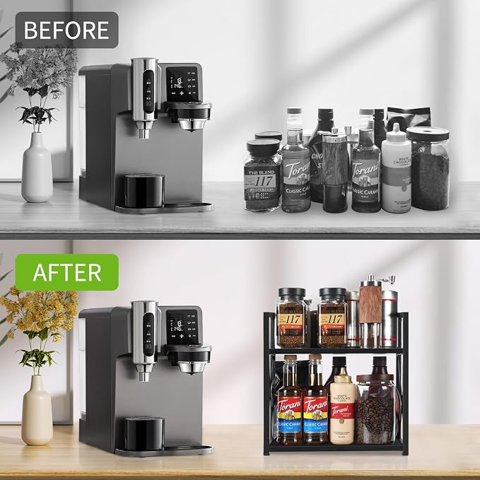 YINMIT Countertop Shelf Organizer, Coffee Bar Accessories, Spice Rack, Coffee - Image 5