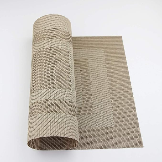 PIGCHCY Placemats Set of 6, Washable Woven Vinyl Kitchen Table Mats Non Slip - Image 5