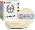 Small Plates | 5.7 Inch Lightweight & Unbreakable Wheat Straw Plates | Mini by HOMIENLY