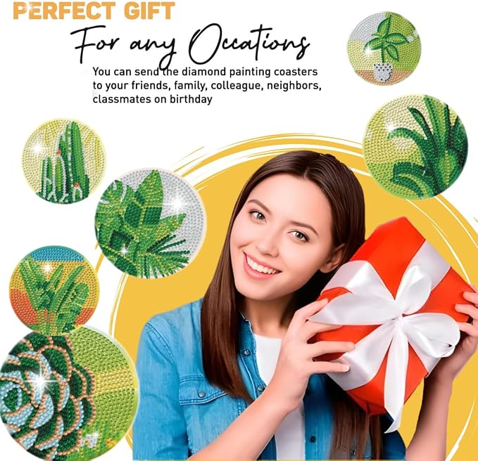 10 Pcs Leaves Shaped Diamond Painting Kits, Diamond Painting Kits - Image 6