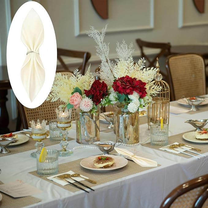 10 Pcs Silver Napkin Rings - Image 6