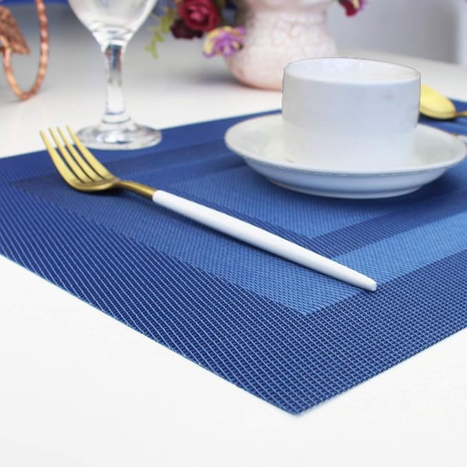 PIGCHCY Placemats Set of 8 Washable Durable Place Mats Vinyl Heat Resistant - Image 8