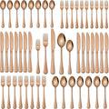 Rose Gold 30-Piece Flatware Sets Service by DEHOVKitchen