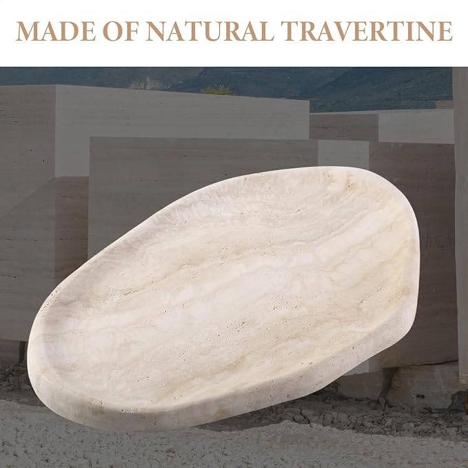 Luxurious Natural Marble Vanity Tray, Cloud Shape Serving Stone Key Tray - Image 4