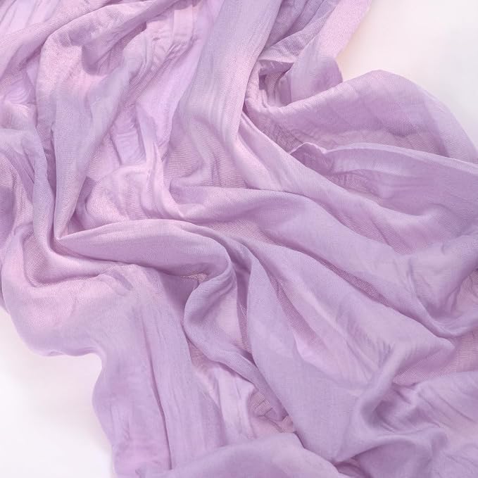 12 Pack Lilac Purple Cheesecloth Table Runner 10ft Boho Table Decor | - Image 5