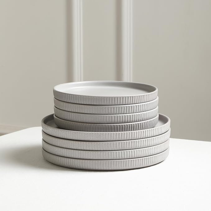 Stone Lain Haven Modern Stoneware 4 Piece Dinner Plates Sets, Dish Set - Image 2