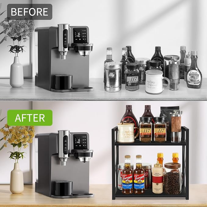 YINMIT Countertop Shelf Organizer, Coffee Bar Accessories, Spice Rack, Coffee - Image 5