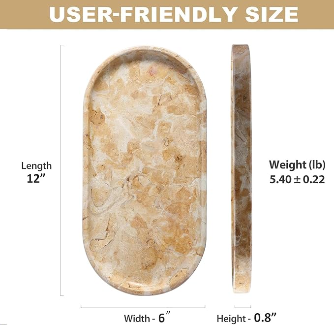 Egypt Natural Marble Tray, Catchall Tray - Image 2