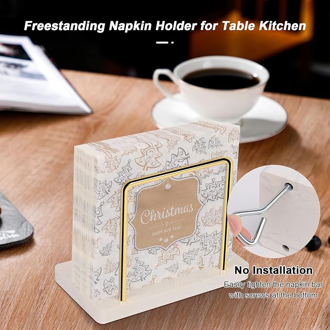 Livabber Napkin Holder, Metal Napkin Storage Modern Freestanding Tissue Paper - Image 6