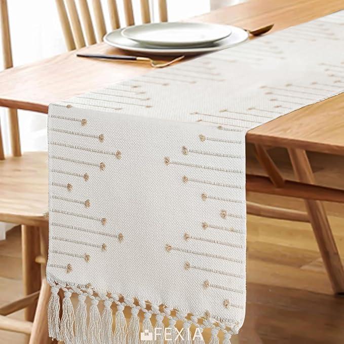 Boho Table Runner for Home Decor 12x72 Rustic Macrame Decoration | 72 Inches - Image 4