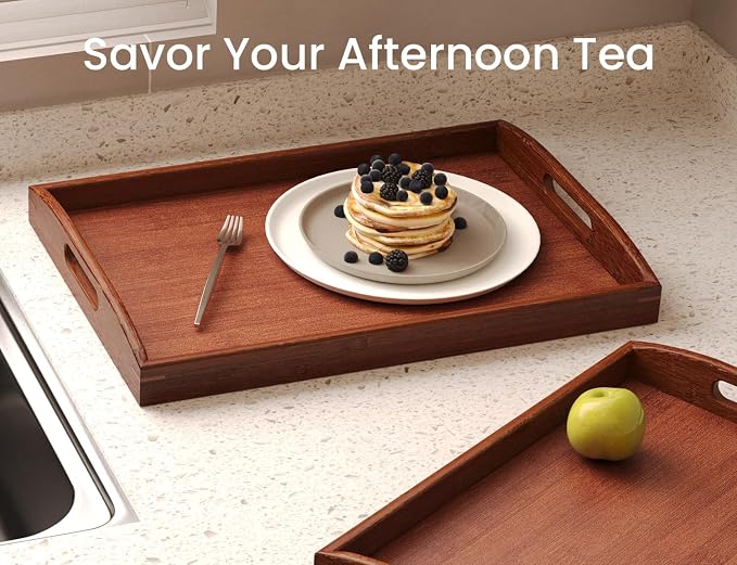 Bamboo Set of 2 Serving Trays - Image 4