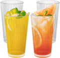 Topsky 20-ounce Plastic Water Tumblers | Set of 4 Transparent Unbreakable by HomeandKitchenNO1