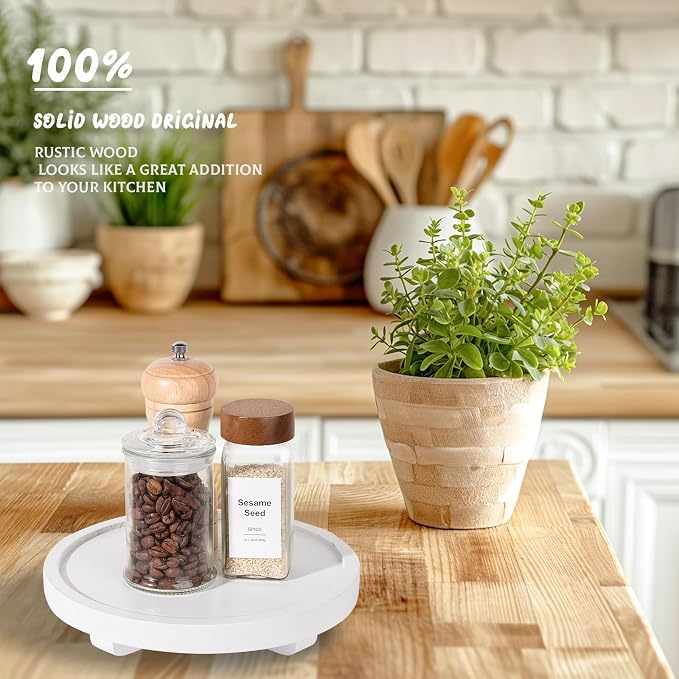 Round Decorative Tray Farmhouse Kitchen Decor Soap Dish, Lightweight, Easy Clean - Image 3