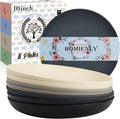 Premium Wheat Straw Dinner Plates, Reusable 8 PCS Unbreakable Plates 10 inch by HOMIENLY