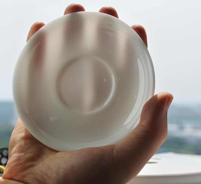 Liang baobao Ice Jade White Porcelain Gaiwan, 5oz Teacup Suet-fat Jade - Image 4