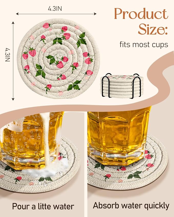 Cup Coasters for Drinks Absorbent - Image 4