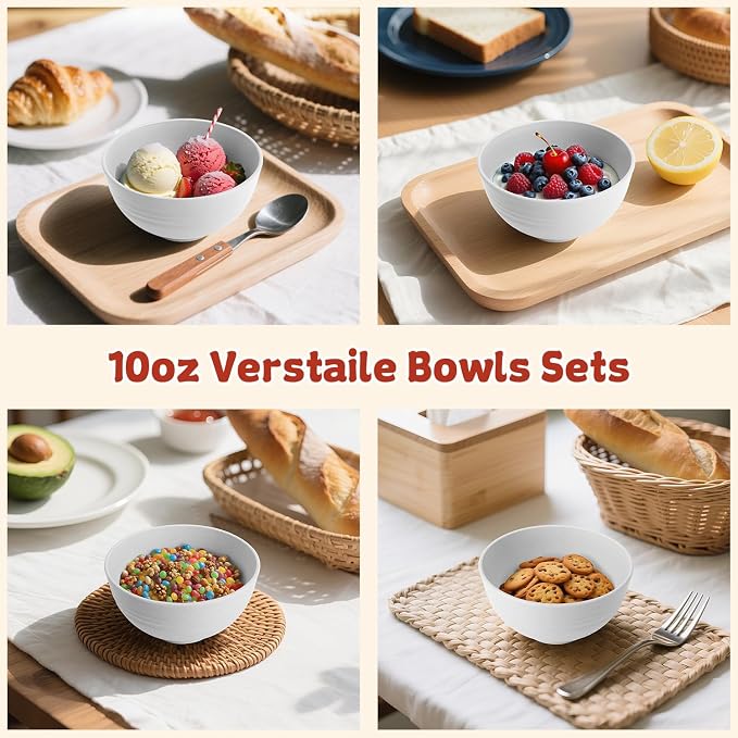 Handy Wheat Straw Bowls Set of 6, Unbreakable Ice-Cream Bowls Sets - Image 4