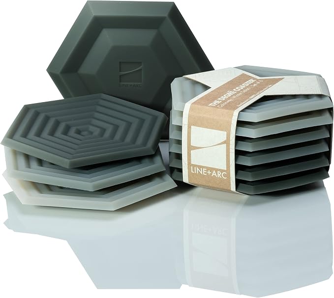 LINE+ARC Silicone Coasters feat. in NYT WireCutter | Waterproof, anti-stain by LINEARC