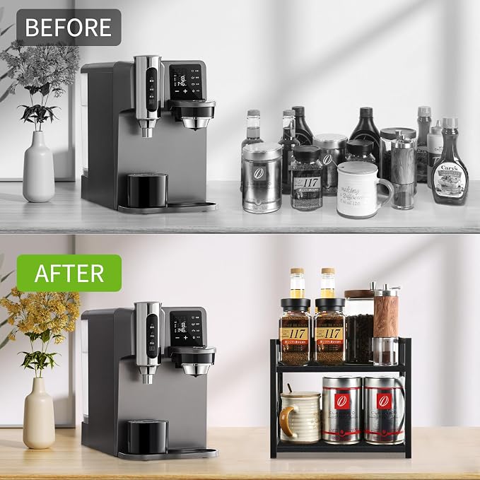 YINMIT Countertop Shelf Organizer, Coffee Bar Accessories, Spice Rack, Coffee - Image 5