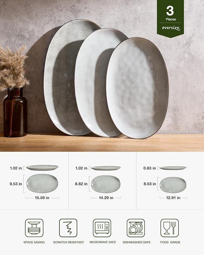 famiware Serving Platters Set of 3 Sizes - Image 2
